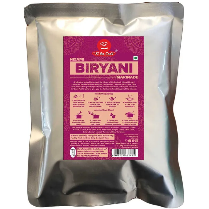 El The Cook Nizami Biryani Marinade - Rich El The Cook Nizami Biryani Marinade - Rich-Pack Size-1000 gm