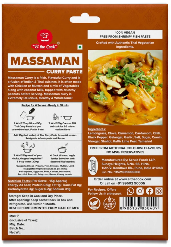 El The Cook Thai Massaman Curry Paste - Sweet-5