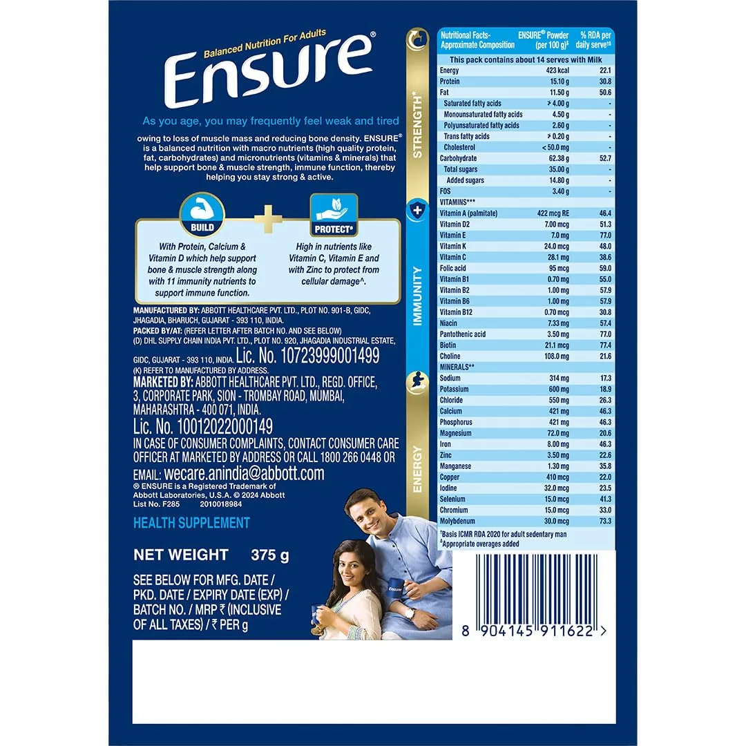 Ensure Plus Powder | Balanced Nutritional Drink | Vanilla Flavour Support for Weight Management-2