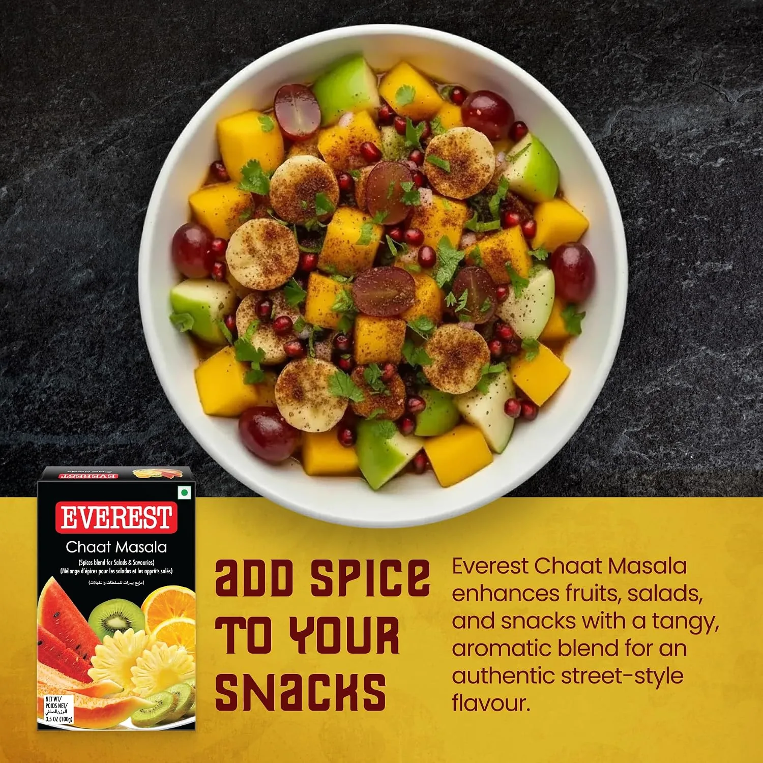 Everest Chaat Masala Powder | Tangy Indian Spice Blend | Zesty Finishing Seasoning-4