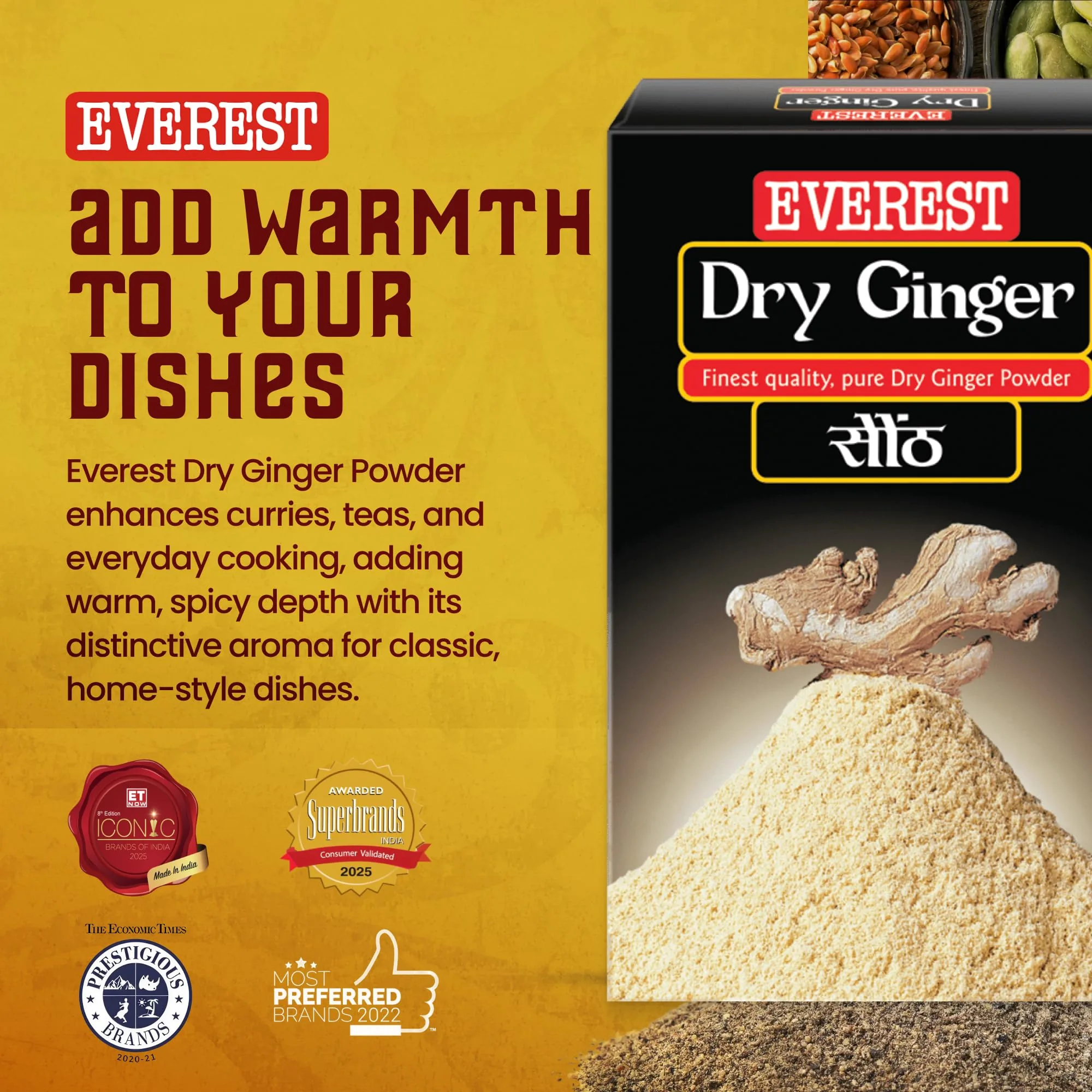 Everest Dry Ginger Powder | Pure Ground Sonth | Warm Aromatic Spice-3