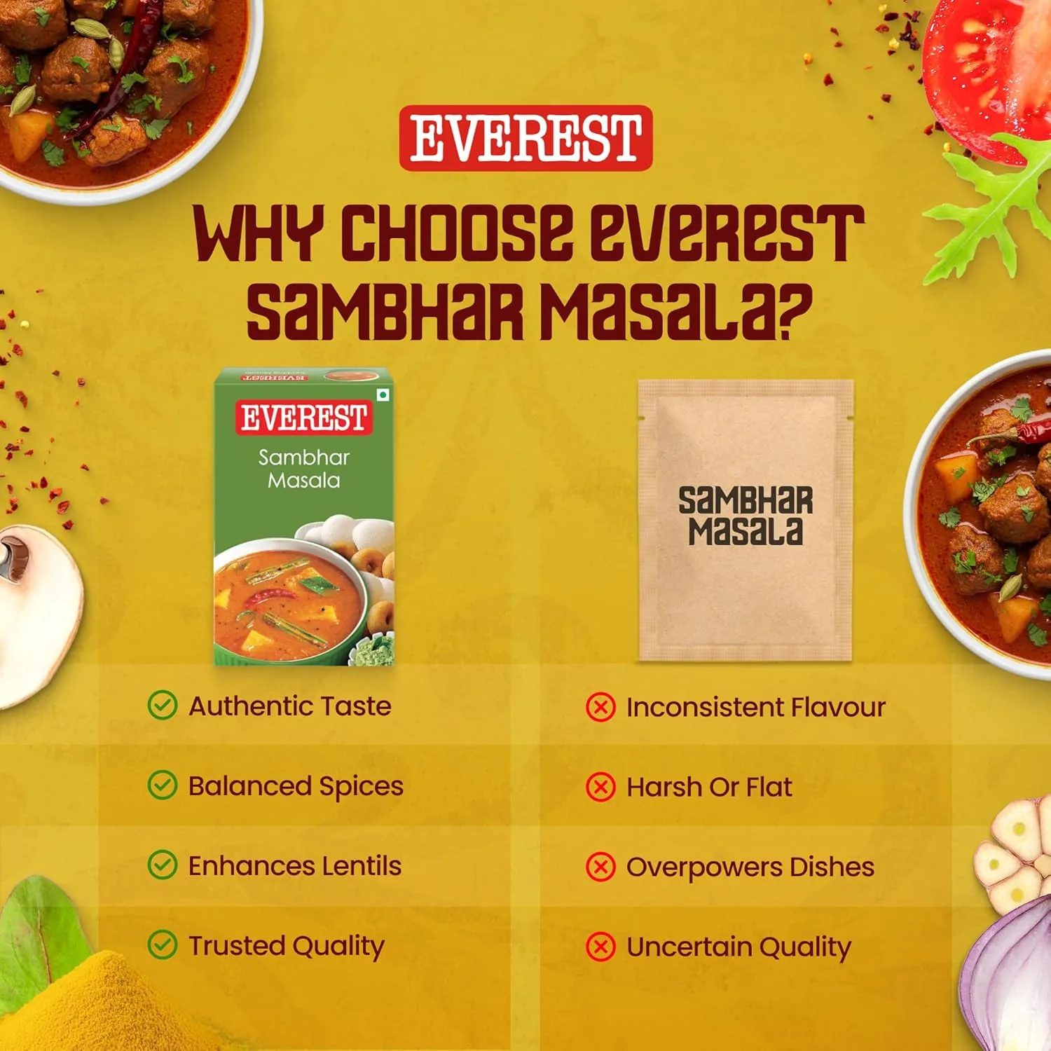 Everest Sambhar Masala Powder | Authentic South Indian Spice Mix | Traditional Sambar Powder-5