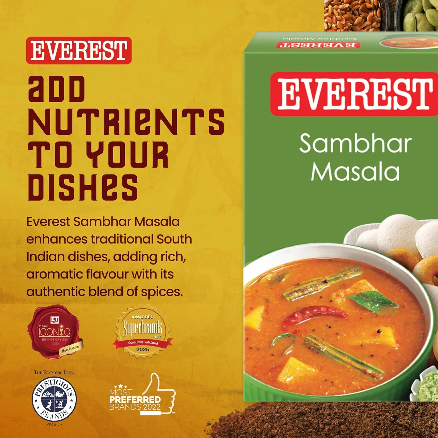Everest Sambhar Masala Powder | Authentic South Indian Spice Mix | Traditional Sambar Powder-6