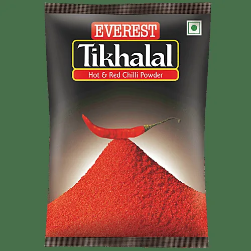 Everest Tikhalal Chilli Powder | Extra Hot Ground Red Pepper | Deep Red Color & Fiery Heat