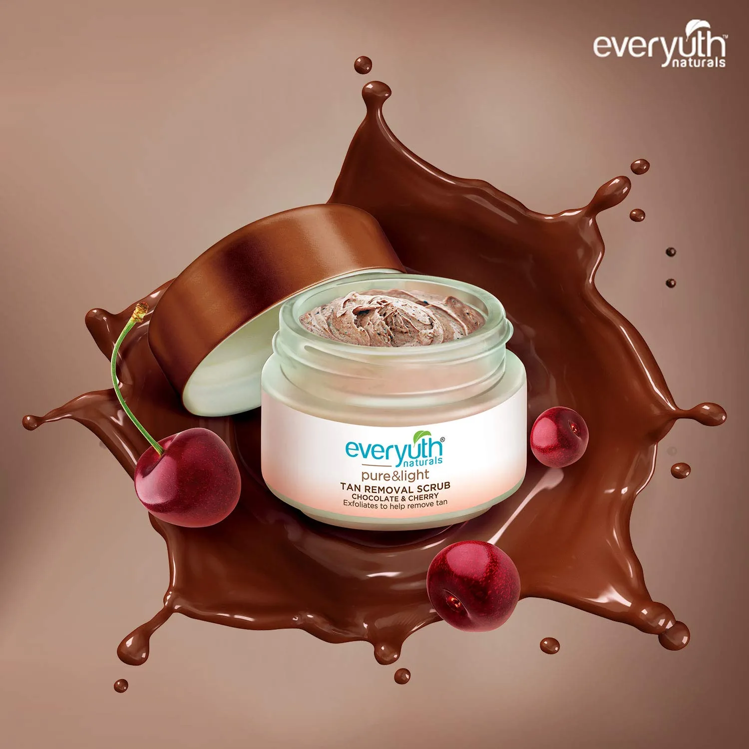 Everyuth Naturals Chocolate And Cherry Tan Removal Face & Body Pack | Skin Brightening De-Tan Mask-2