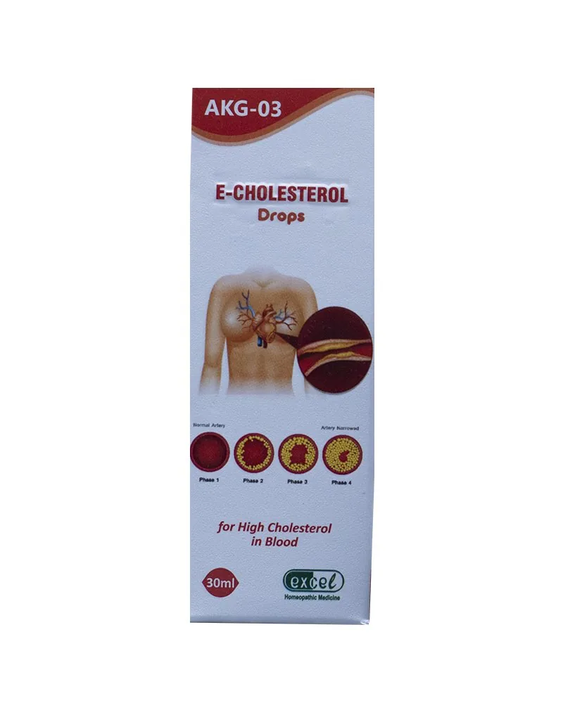 Excel Pharma E-Cholesterol Drops | Homeopathic Lipid Support | Natural Cardiovascular Wellness Formula-3