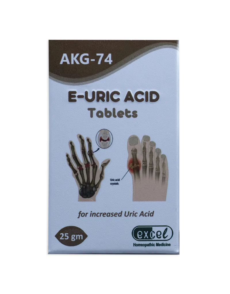 Excel Pharma E-Uric Acid Tablets | Homeopathic Joint & Metabolic Support | Natural Uric Acid Balance-2