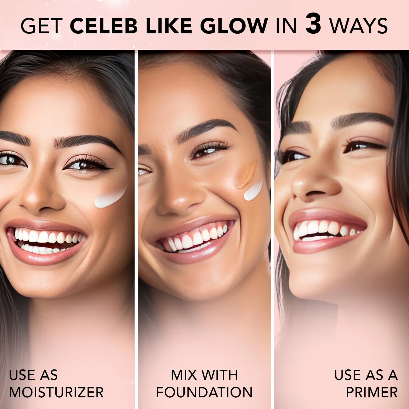 Faces Canada Strobe Cream - Rose Gold | Illuminating Moisturizer | Dewy Glow with Hyaluronic Acid-4