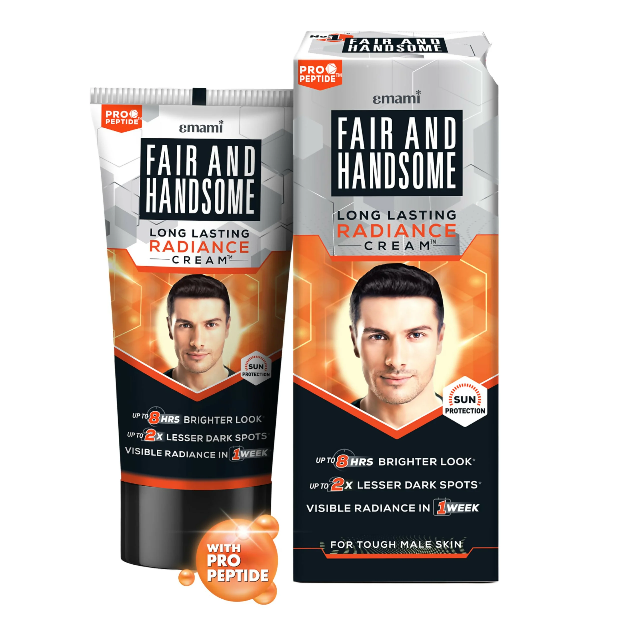 Fair and Handsome Long Lasting Radiance Cream Pro-Peptide | Men's Brightening Face Cream | Oil Control & Sun Protection-4