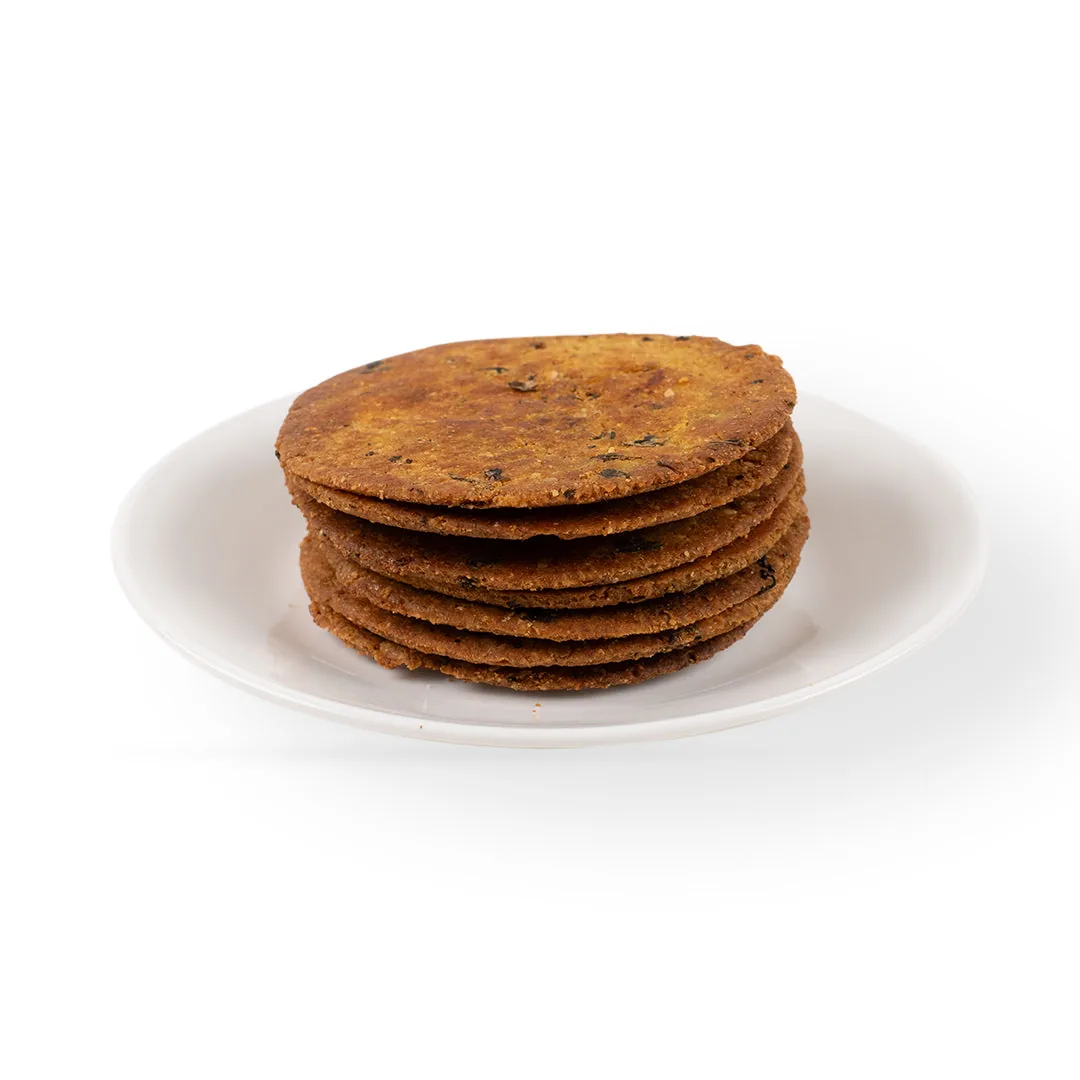 Falguni Gruh Udyog Masala Bhakhri | Authentic Gujarati Roasted Wheat Snack | Spiced Crispy Flatbread 200 gm