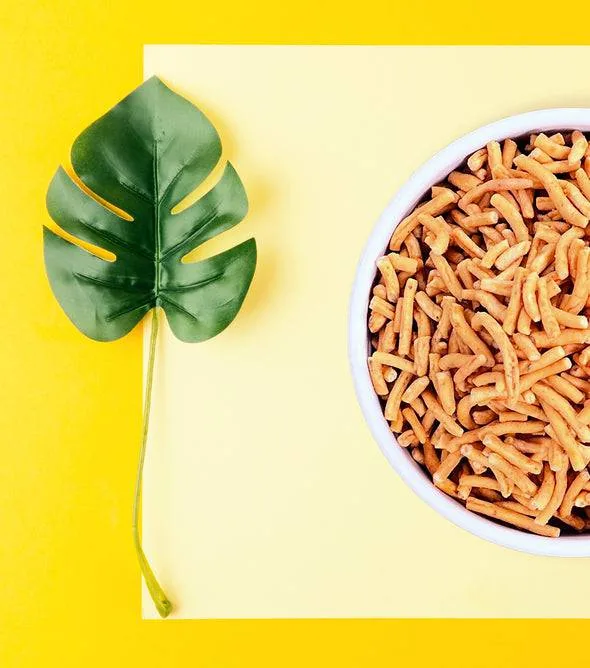 Falguni Gruh Udyog Sanchal Sev | Authentic Gujarati Namkeen | Crispy Black Salt Sev 200 gm