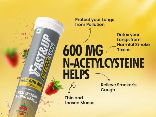 Fast&Up NAC Effervescent Tablets | N-Acetylcysteine Supplement | Lung and Liver Support-3