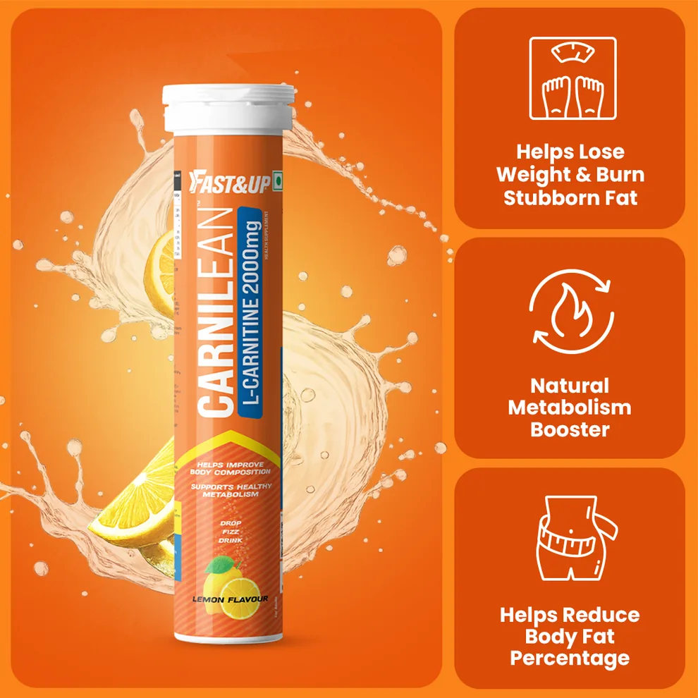 Fast&Up L-Carnitine Advanced Effervescent Tablets | Carnipure Supplement | Pre-Workout Energy & Fat Metabolism Support-2