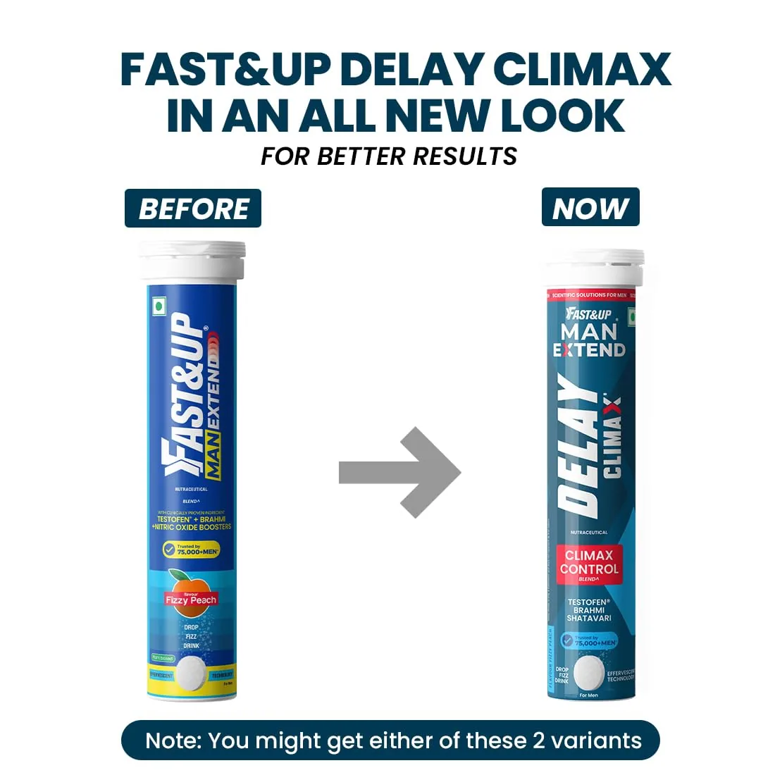 Fast&Up Man Extend Effervescent Tablets | Male Vitality & Stamina Supplement | Fizzy Peach Flavor-3
