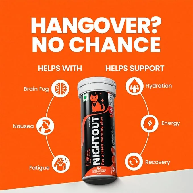 Fast&Up Nightout Hangover Relief | Effervescent Recovery Drink | Fizzy Lemon Flavor-4
