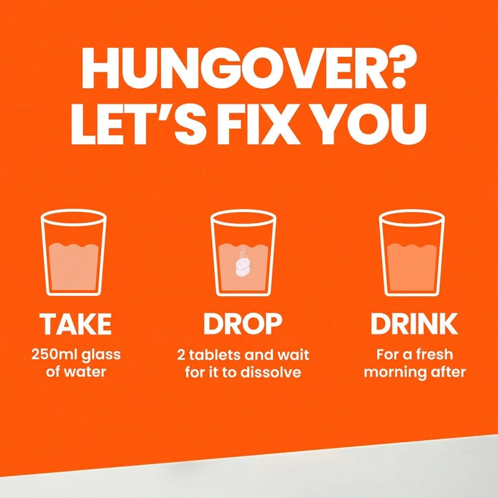 Fast&Up Nightout Hangover Relief | Effervescent Recovery Drink | Fizzy Lemon Flavor-6