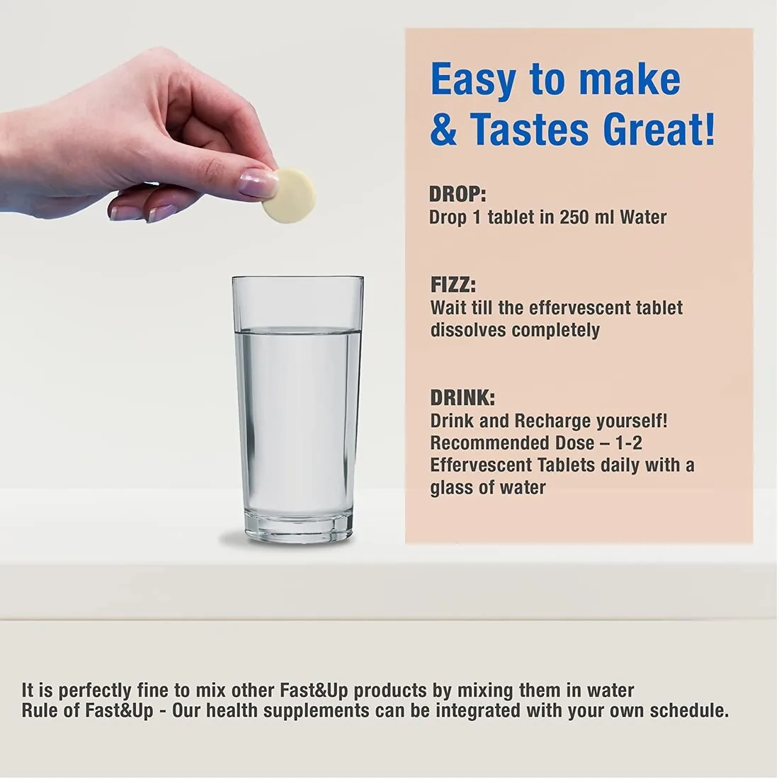 Fast&Up Reload O.R.S Effervescent Electrolyte Tablets | Hypotonic Hydration Drink-1