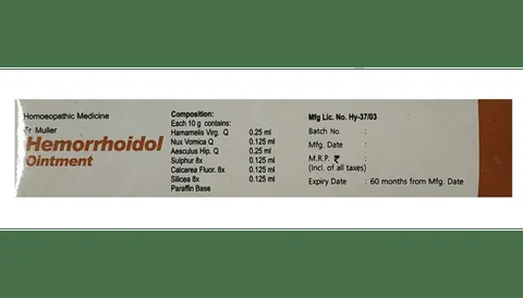 Father Muller Hemorrhoidol Ointment | Homeopathic Relief for Piles & Fissures-2