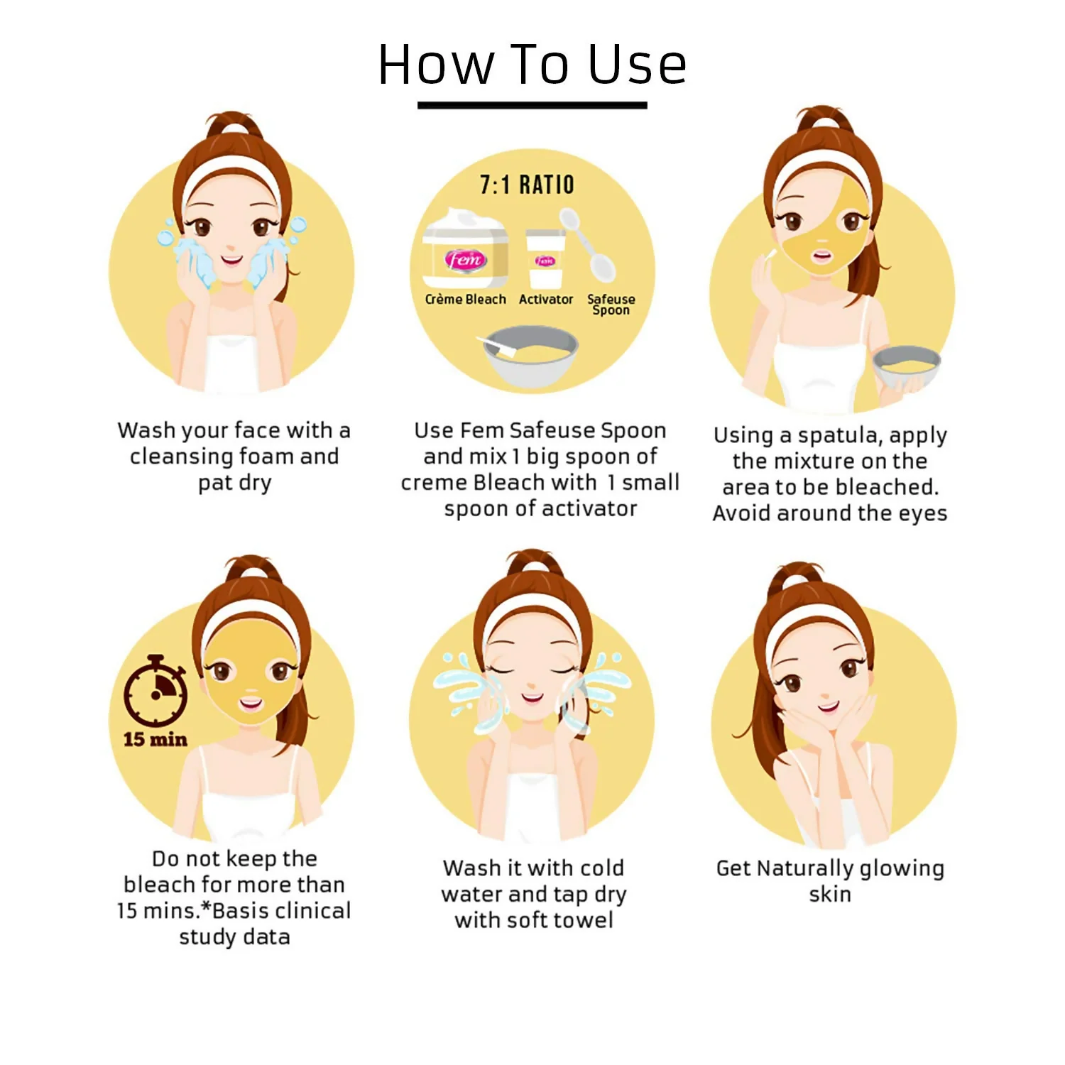 Fem Fairness (Gold Ultra) Crème Bleach | Golden Glow Facial Bleach | Lightens Facial Hair & Nourishes Skin-5