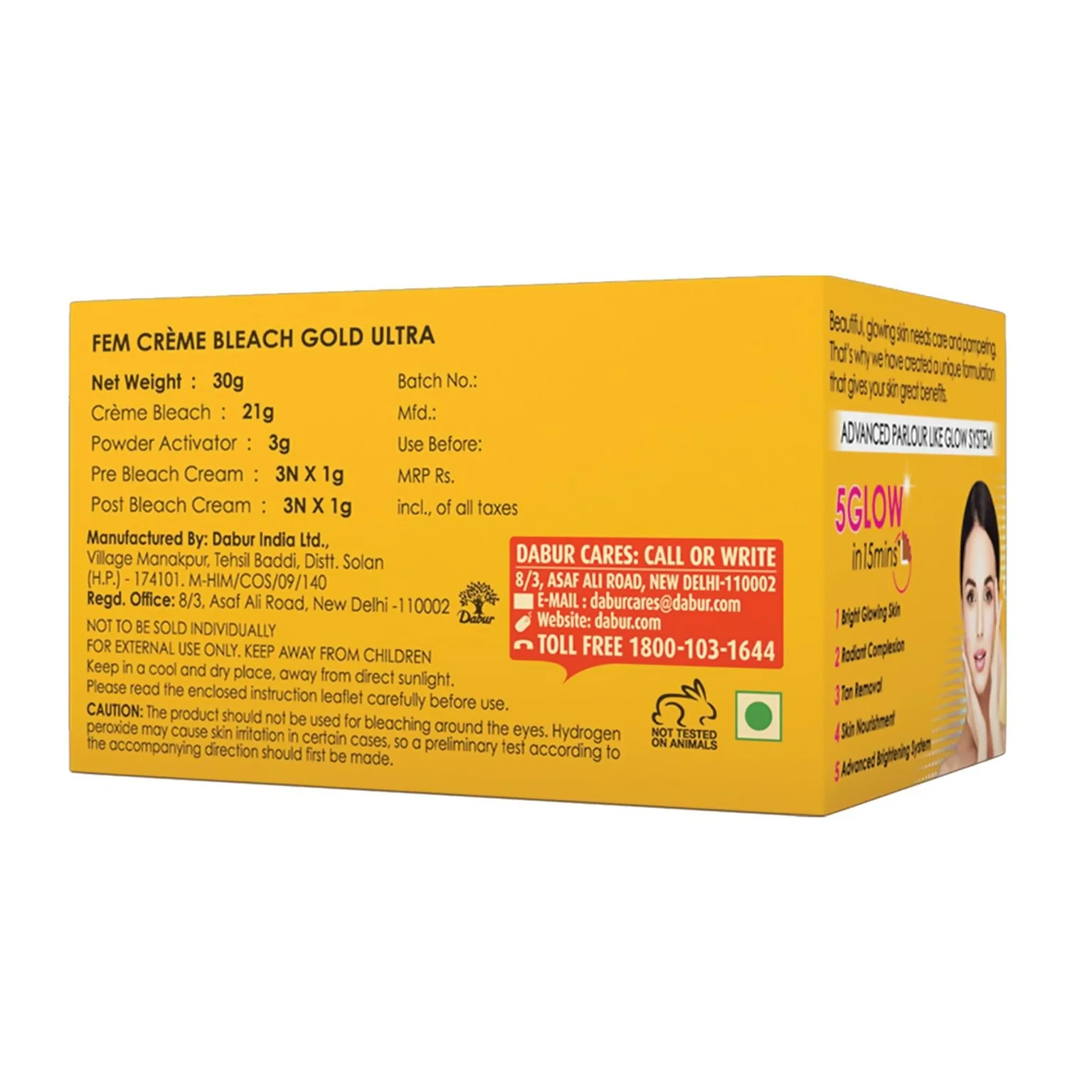 Fem Fairness (Gold Ultra) Crème Bleach | Golden Glow Facial Bleach | Lightens Facial Hair & Nourishes Skin-7