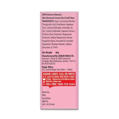 Fem Fairness Naturals Hair Removal Cream | Smooth Skin Formula | Infused with Avocado Oil & Licorice-2