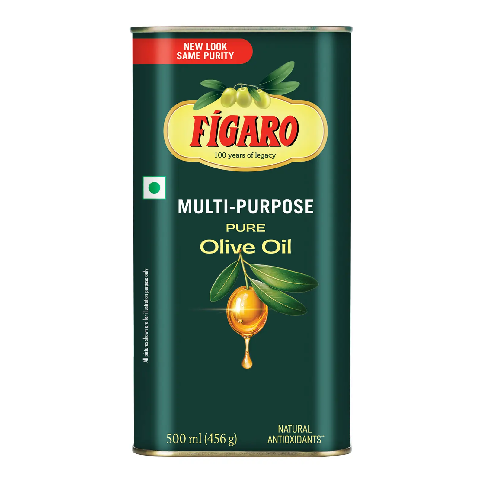 Figaro Olive Oil- Pure Olive Oil- Ideal for Indian Dishes- Imported from Spain