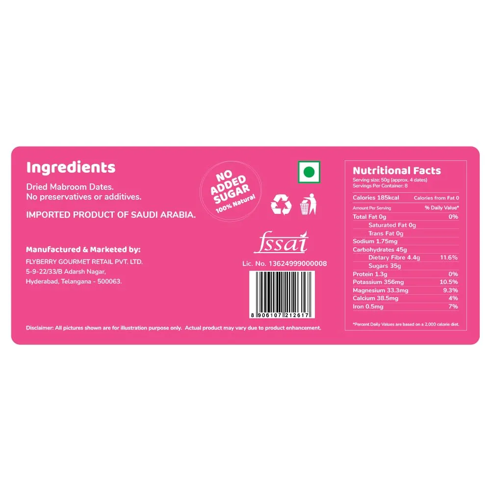 Flyberry Gourmet Mabroom Dates (Khajoor or Khajur)-2