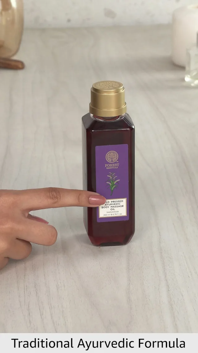 Forest Essentials Cold Pressed Ayurvedic Body Massage Oil Narayana | Traditional Pain Relief Formula | Muscle and Bone Strengthening Oil-4