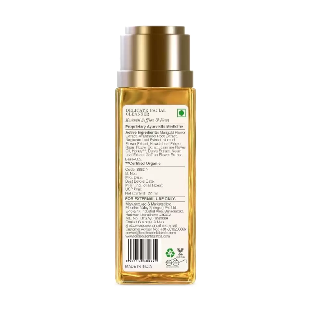 Forest Essentials Delicate Facial Cleanser Kashmiri Saffron & Neem 50 ml - 3
