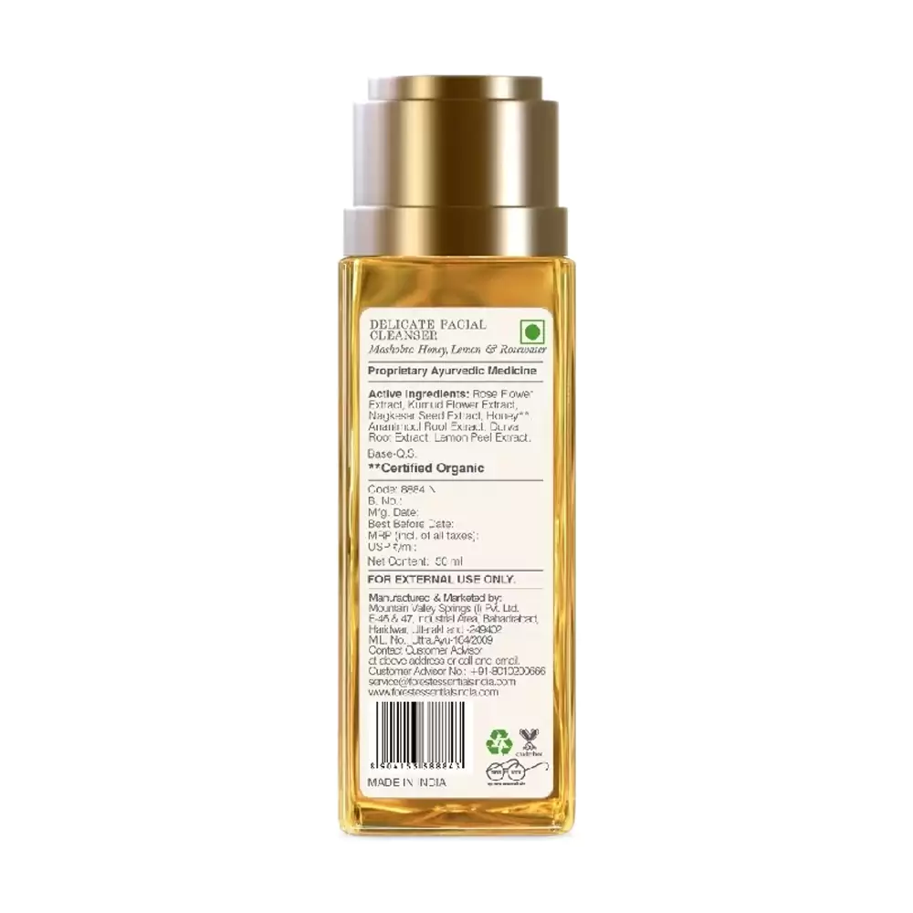 Forest Essentials Delicate Facial Cleanser Mashobra Honey, Lemon & Rosewater 50 ml - 3