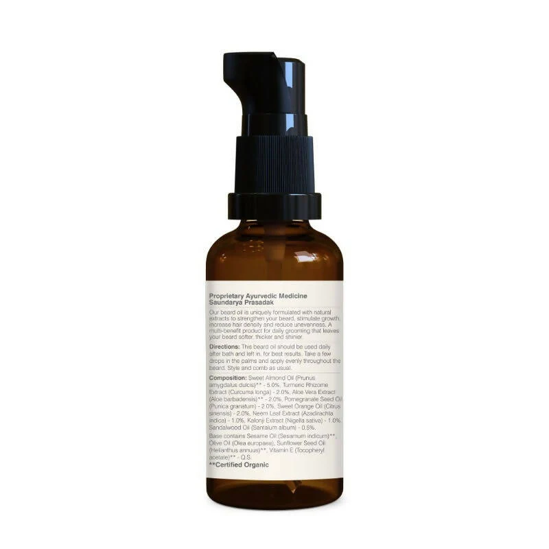 Forest Essentials Grooming Beard Oil | Ayurvedic Facial Hair Nourishment | Softens and Strengthens Beard-5