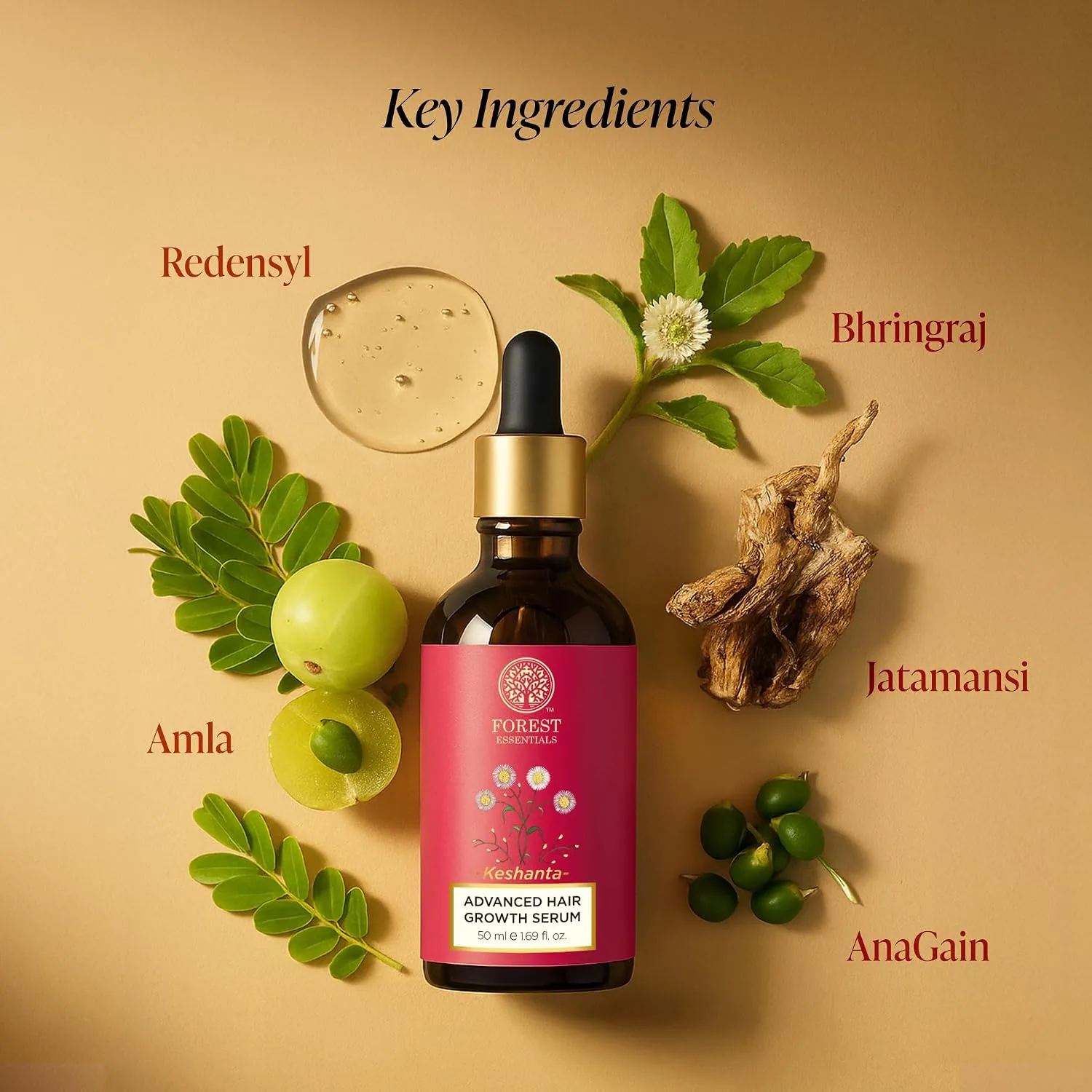 Forest Essentials Keshanta Advanced Hair Growth Serum | Ayurvedic Scalp Treatment | Root Strengthening & Hair Fall Control-3