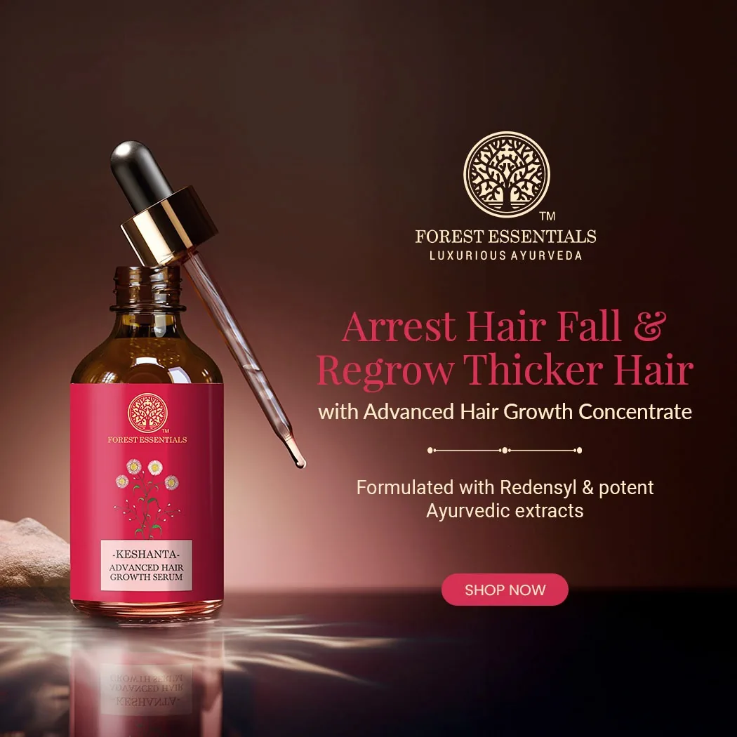 Forest Essentials Keshanta Advanced Hair Growth Serum | Ayurvedic Scalp Treatment | Root Strengthening & Hair Fall Control-4