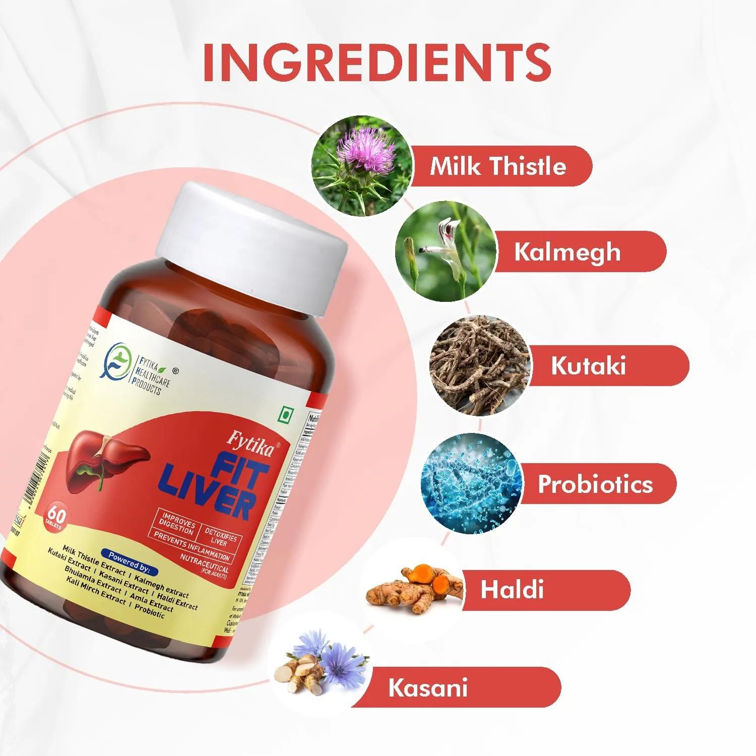 Fytika Fit Liver Tablets | Herbal Liver Detox Supplement | Milk Thistle & Ayurvedic Herbs for Liver Health-1
