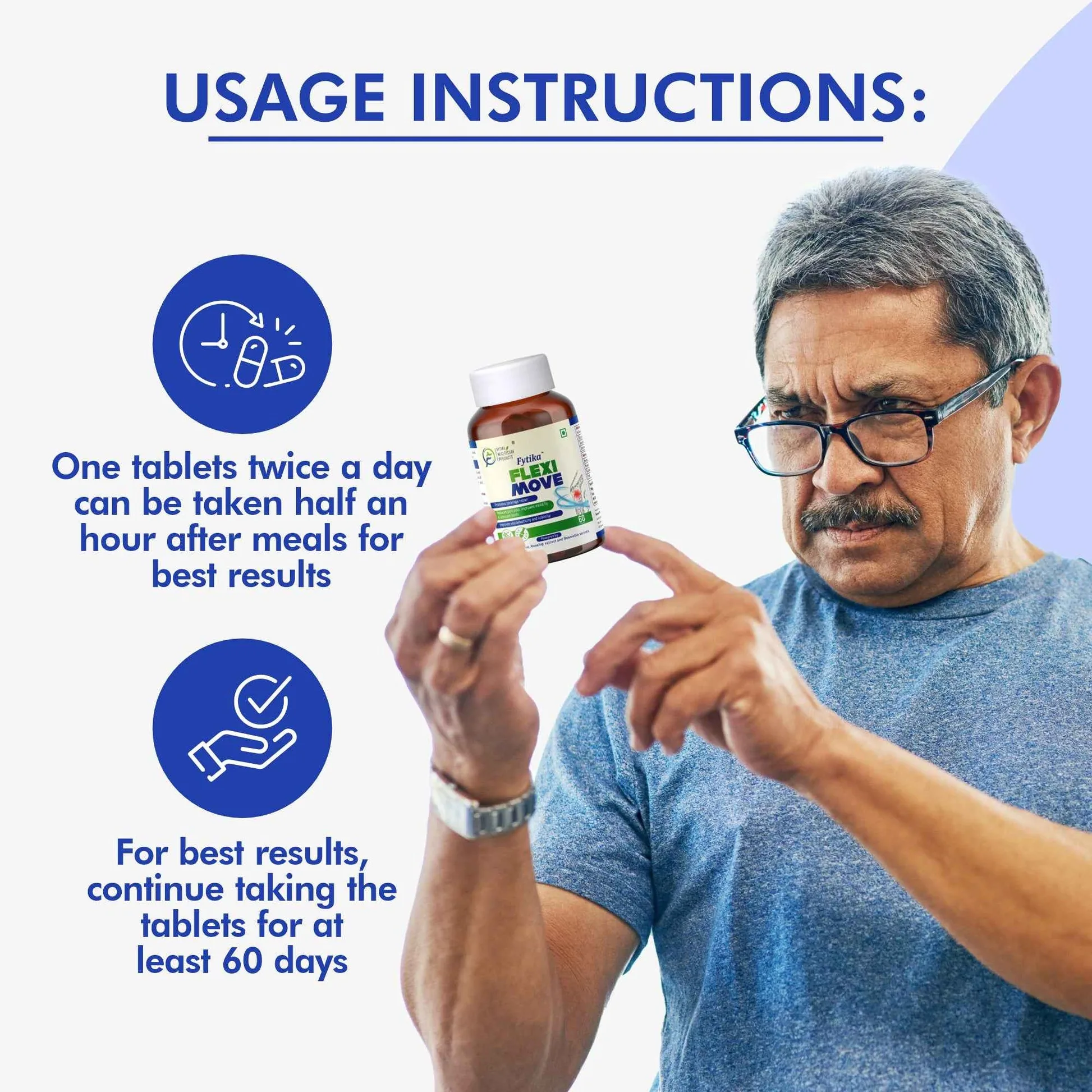 Fytika Flexi Move Tablets | Joint Support Supplement | Glucosamine & Boswellia Formula-3