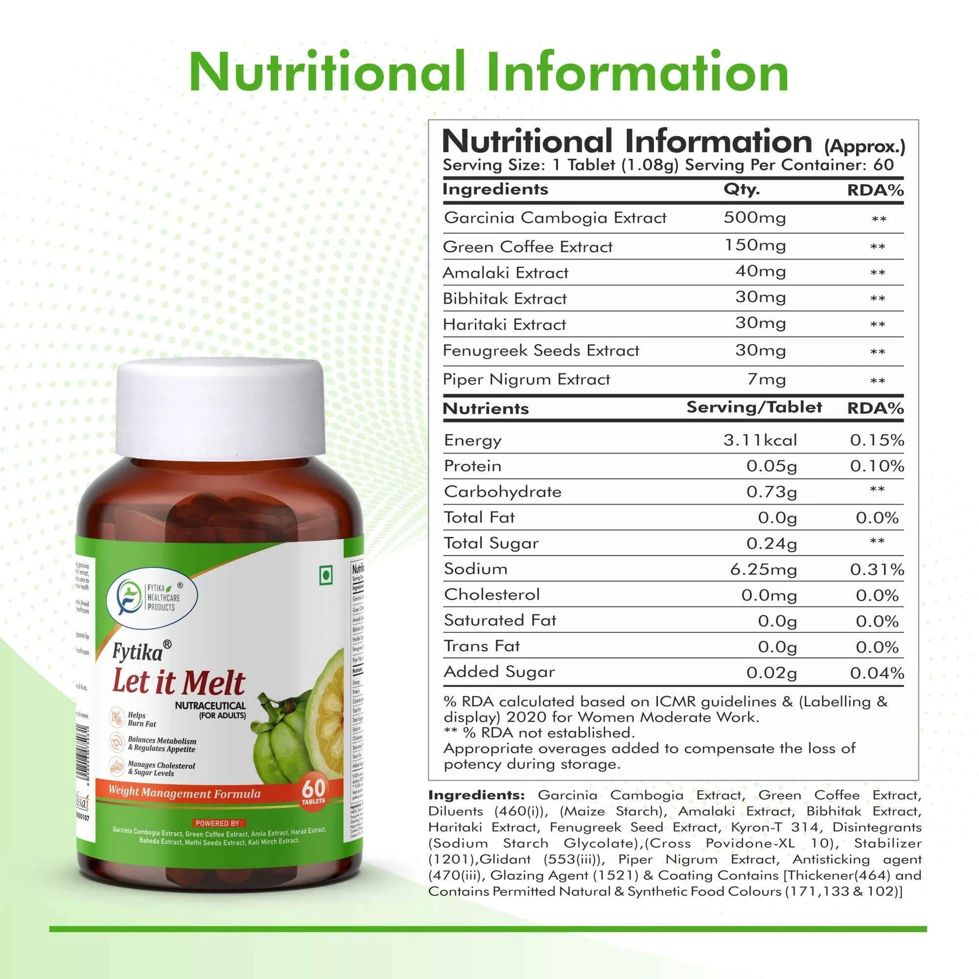Fytika Let It Melt Tabs | Ayurvedic Weight Management Supplement | Natural Metabolism & Appetite Support-6