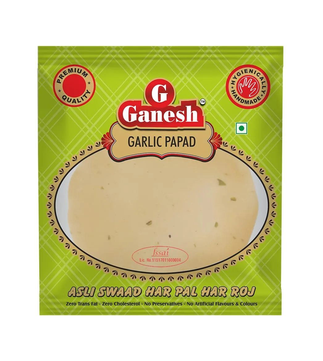 Ganesh Green Chilly Garlic Papad - 1