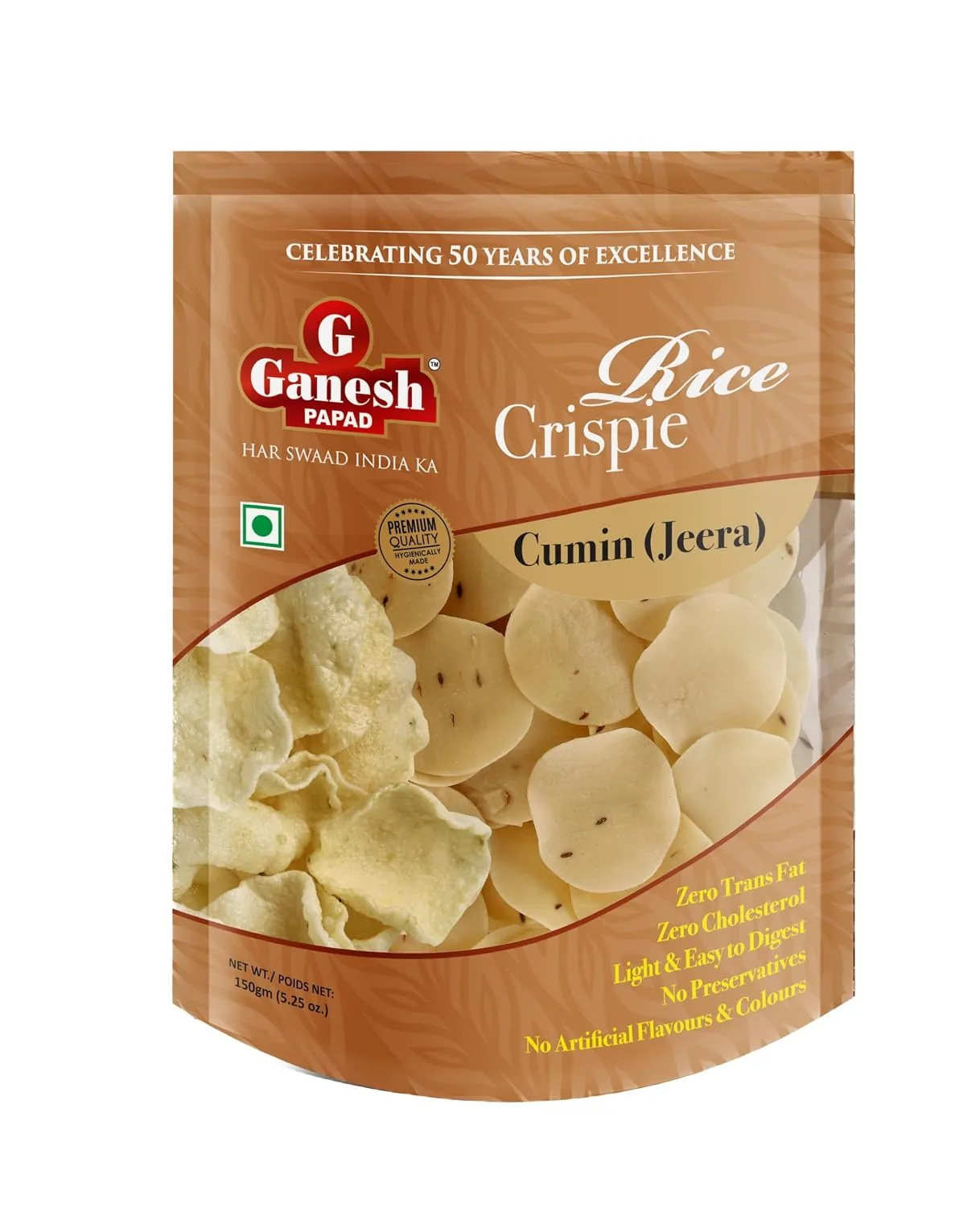 Ganesh Papad Jeera Papad - Rice Crispy Ganesh Papad Jeera Papad - Rice Crispy--150 g