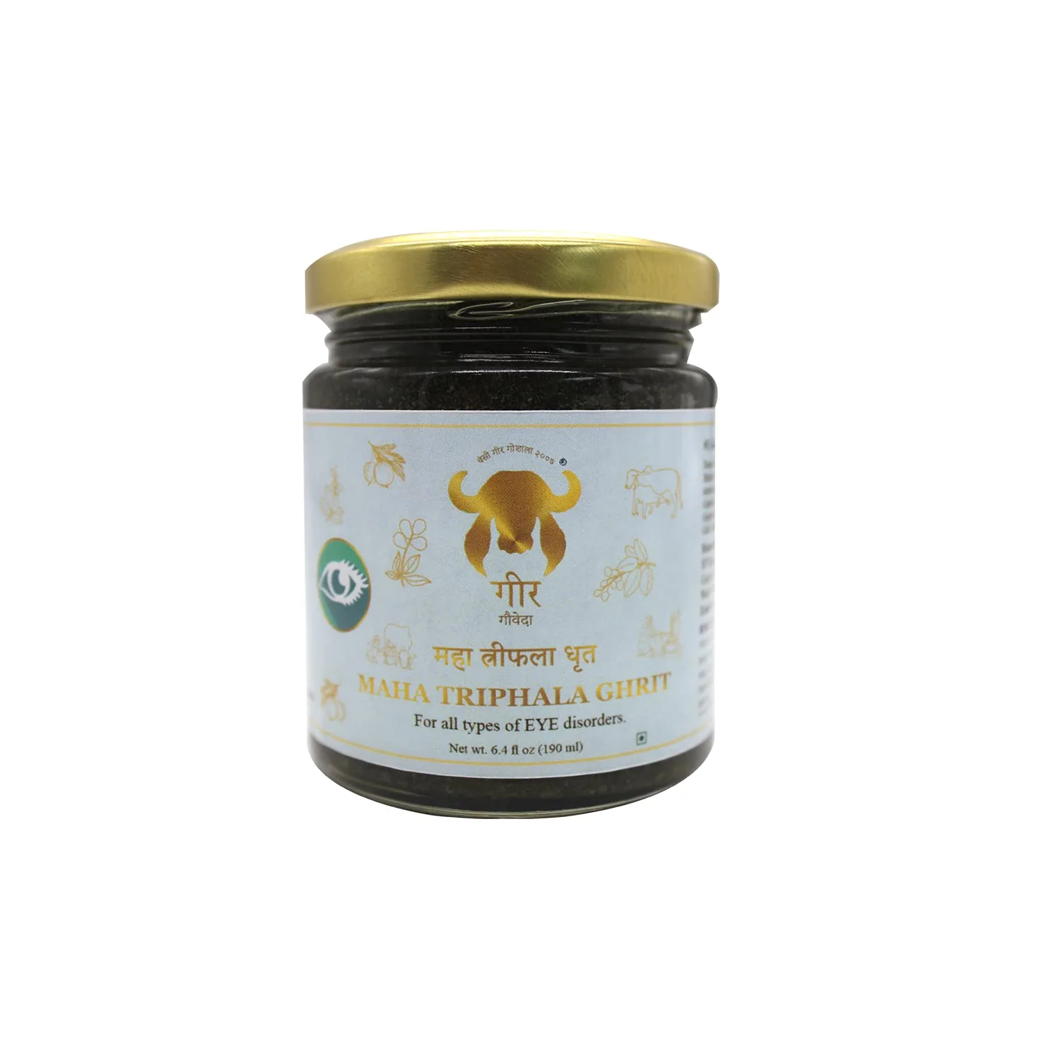 GIR Maha Triphala Ghrit Ghee | For All Types of Eye Disorders | Ayurvedic Pure Gir Cow Ghee 190 ml