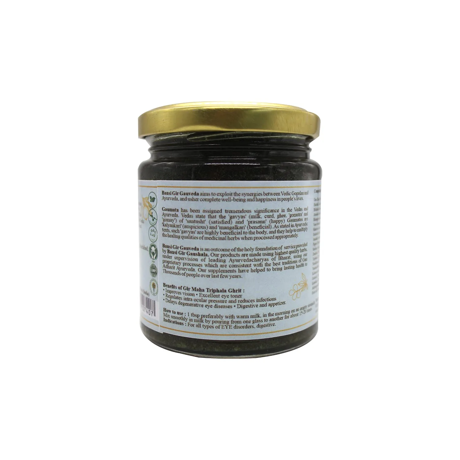 GIR Maha Triphala Ghrit Ghee 190ml | For All Types of Eye Disorders | Ayurvedic Pure Gir Cow Ghee-3