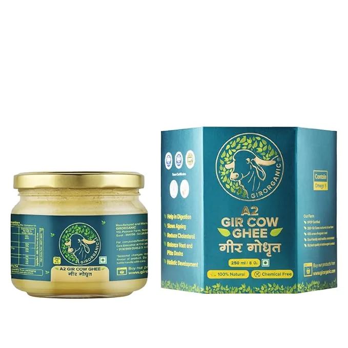 GirOrganic A2 Gir Cow Ghee | Pure Vedic Bilona Ghee | Organic Grass Fed Cow Ghee-1