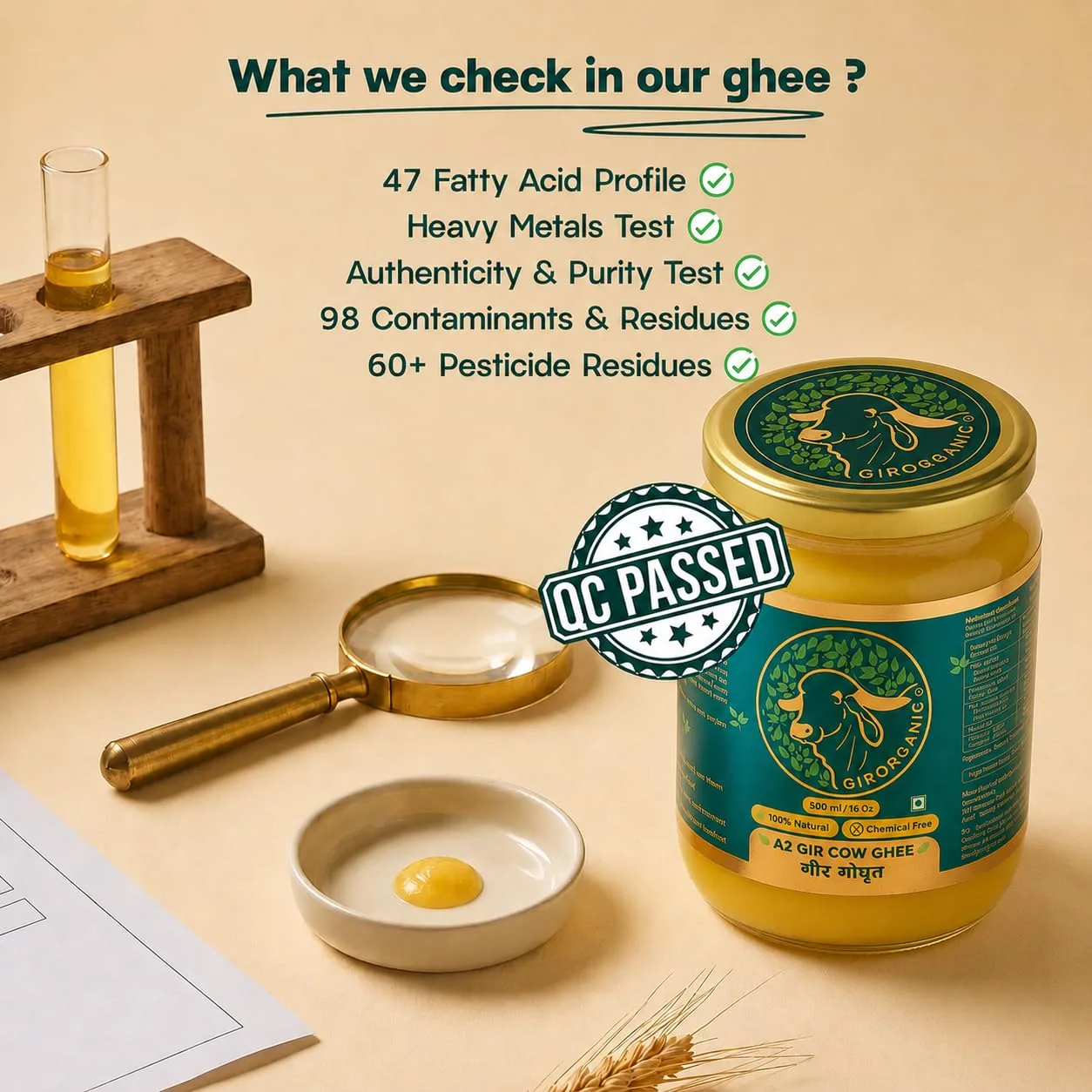 GirOrganic A2 Gir Cow Ghee | Pure Vedic Bilona Ghee | Organic Grass Fed Cow Ghee-4