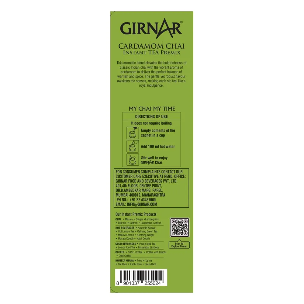 Girnar Cardamom Chai | Instant Tea Premix | Authentic Elaichi Taste-2
