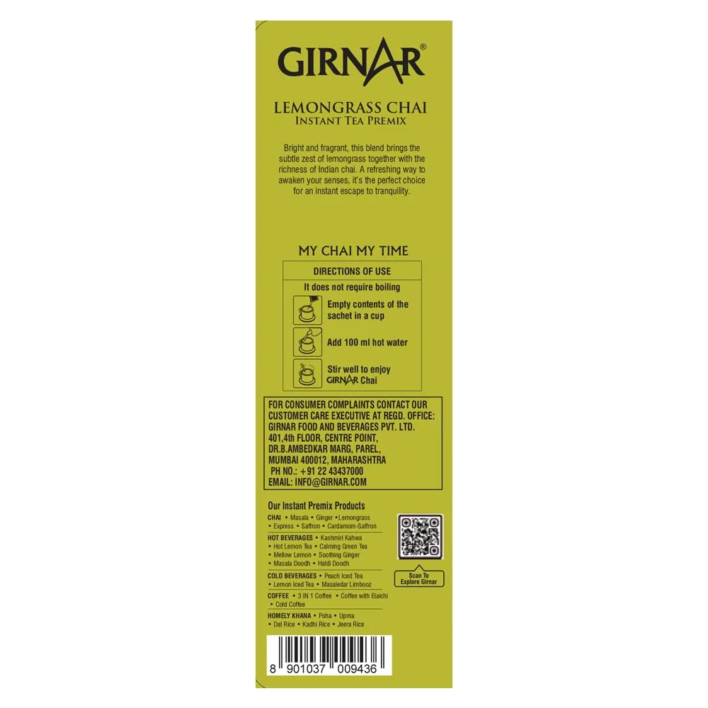 Girnar Instant Tea - Premix With Lemongrass