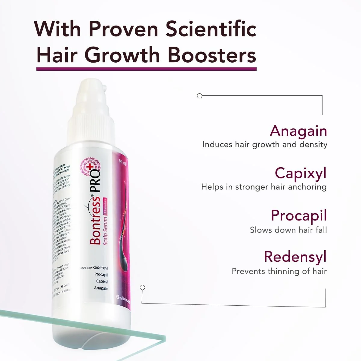 Glenmark Bontress Pro+ Scalp Serum | Hair Fall Control | Non-Sticky Formula-5