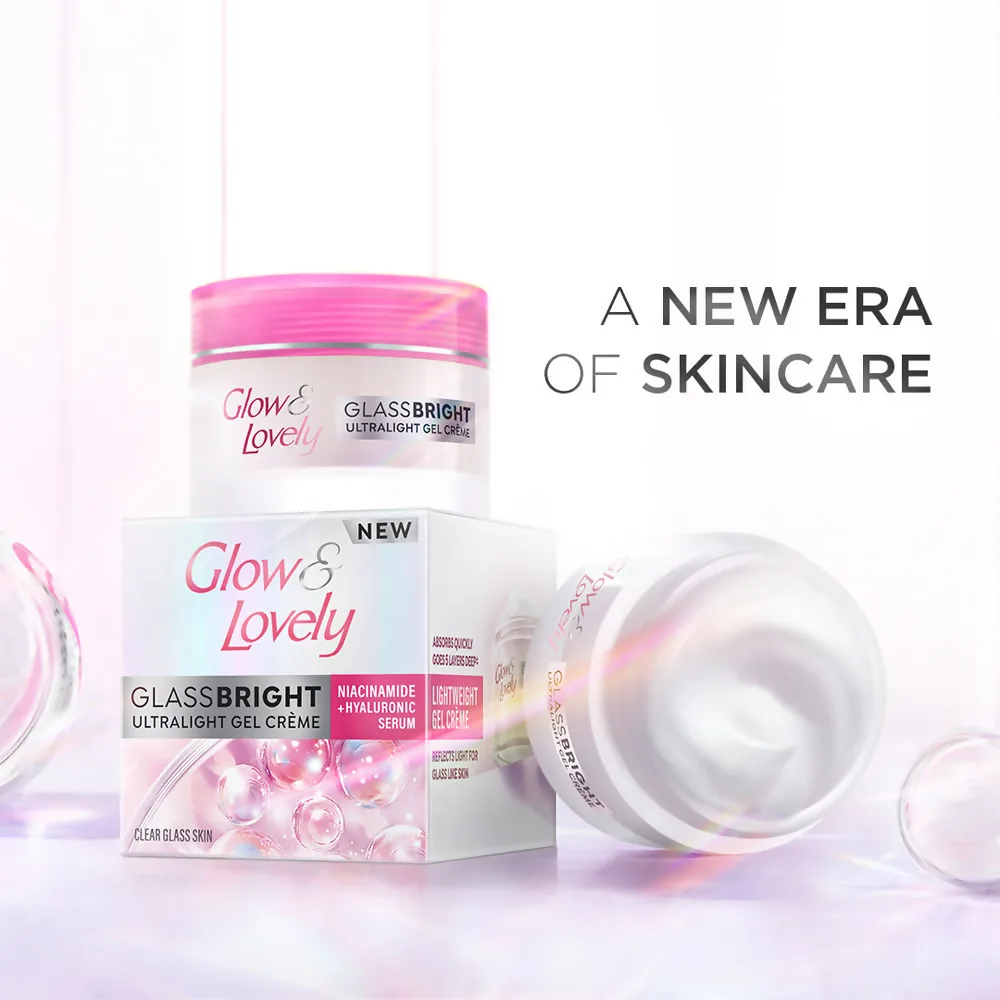 Glow & Lovely Glassbright Ultralight Gel Creme | Hydrating Face Gel | Niacinamide & Hyaluronic Acid for Clear Glass Skin-2