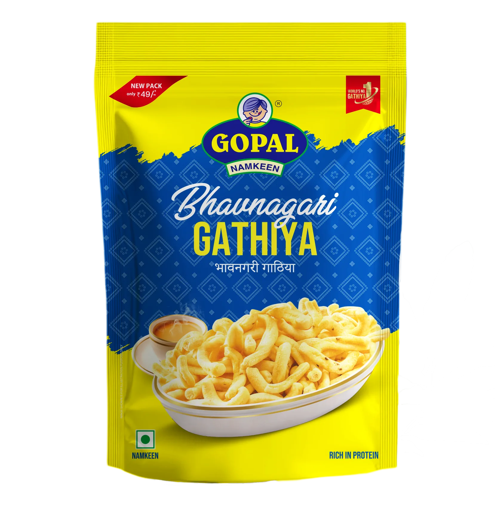 Gopal Namkeen Bhavnagari Gathiya | Soft Gujarati Gram Flour Snack | Mildly Spiced Farsan 250 gm