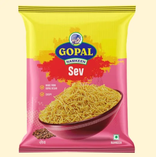 Gopal Namkeen Sev Bhujia | Authentic Indian Gram Flour Snack | Savory Tea-Time Crunchy Munch 250 gm