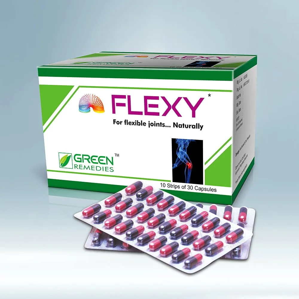 Green Remedies Flexy Capsules | Ayurvedic Joint Care | Natural Mobility Support-1