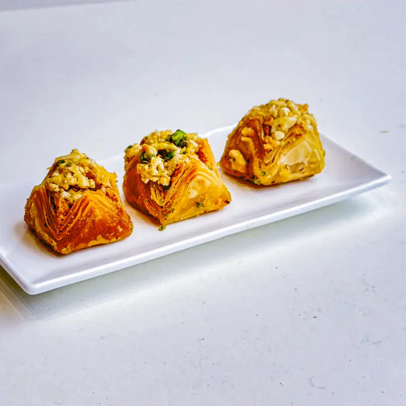 Gwalia Sweets Cashew Boukaj Baklawa | Crispy Filo Pastry | Premium Cashew Filling-2